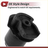 Black rubber rear crossmember axle beam bushing for toyota sienna with molded angular design and central hole
