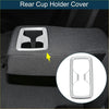 Silver metallic rear cup holder cover for toyota harrier 80 series with sleek rectangular design and two cup slots