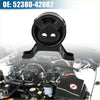 Black rear differential mount arm bushing with circular top and oval cutouts for toyota rav4 2.0l 1997-2000