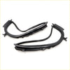Black rubber rear door quarter window weatherstrip for Toyota Hilux Revo 2015-2023 with molded edges and clips