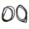 Black rubber rear door weatherstrip seal strips with yellow adhesive dots for mazda familia 3rd gen fa4 323 glc mr90