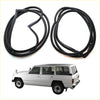 Black rubber rear door weatherstrip seals shown from back side for nissan patrol safari y60 gq wagon 1991-1995