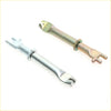 Two metallic rear drum brake shoe adjusters for toyota hilux 4x4 1983-1985 one silver one greenish patina