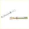 Two metallic rear drum brake shoes adjuster guide pins in silver and brass color for toyota hilux 1983-1985