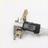Gold-colored metal wire clamp with spring and hook for rear drum brake shoes adjuster measured at 19.05 mm