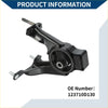 Rear engine mount for Toyota Avensis with black painted metal frame, threaded bolts, and central rubber bushing