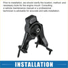 Black rear engine support mount for toyota caldina 2002-2007 with circular rubber center and metal bolts