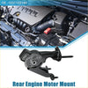 Black rear engine support mount for toyota caldina 2002-2007 with rubber pad and metal brackets shown from back side