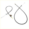 Rear hand parking brake cable set for toyota hilux 2004-2015 black rubber coated with metallic connectors and chain end
