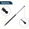 Black metal gas spring with cylindrical body and capped ends rear view for toyota prius rear hatch lift supports 2x struts