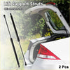 Black rear hatch lift support struts for white toyota avensis t25 trunk shown open from the back side