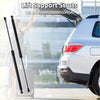 Black rubber-ended lift support struts for rear hatch on 2010-2012 toyota prius hatchback shown from back side