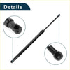 Black metal rear hatch lift supports with cylindrical body and threaded ends for toyota rav4 2019-2023
