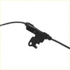 Rear left abs wheel speed sensor for toyota rav4 2006-2012 black plastic with coiled wire and mounting bracket backside view
