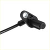 Black plastic rear left abs wheel speed sensor with metallic threaded hole and ribbed cable for toyota venza 2009-2015