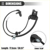 Rear left abs wheel speed sensor for toyota venza with black rubber-coated cable metal bracket and connector