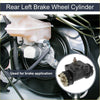 Rear left brake wheel cylinder for toyota land cruiser 1972-1980 black metal with brass gear and threaded bolt back view
