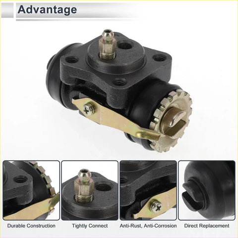 Rear left brake wheel cylinder for toyota land cruiser 1972-1980 in black and brass with durable construction