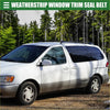 White rear left door window belt weatherstrip for toyota sienna 2004-2010 shown from back side