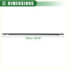 Black rubber rear left door window belt weatherstrip 122cm long for toyota sienna 2004-2010 shown from back side