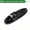Rear left exterior door handle for Toyota Land Cruiser 2008-2021 black plastic with integrated mechanical latch back view