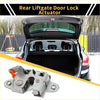 Silver metal rear left liftgate door lock actuator with orange lever for toyota tacoma 2005-2015 showing back side