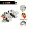 Rear left liftgate door lock actuator for toyota tacoma showing silver steel and orange plastic trunk release latch back side