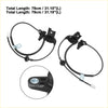 Black rear left right abs speed sensor set for toyota highlander 2001-2007 with coiled wiring and plastic connectors