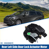 Rear left side sliding door lock actuator for toyota sienna in black plastic with green lever shown from back side