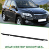 Black rubber rear left weatherstrip window seal for toyota rav4 2009-2012 shown from the back side