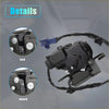 Rear liftgate door lock actuator for toyota prius black plastic with attached wiring and blue connector shown from back side