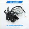 Rear liftgate door lock actuator for toyota sequoia 2001-2007 showing black plastic and metal latch with spring and wiring harness