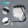 White plastic rear liftgate door lock actuator motor with black grip and wiring harness for toyota 4runner
