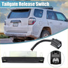 Black plastic rear liftgate release switch with wire and connector for toyota 4runner 2003-2019 models back side view