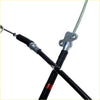 Rear parking brake cable set for toyota hilux 2wd dlx 1988-1997 with black rubber coating and red stripe