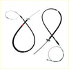 Rear parking brake cable set for toyota hilux 2wd dlx 1988-1997 black rubber coated with metal fittings and steel wire ends