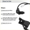Rear right abs wheel speed sensor for toyota venza 2009-2015 with black flexible cable and white connector