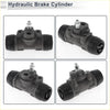 Rear right brake wheel cylinder for toyota 4runner is a black cast iron hydraulic cylinder with threaded fittings and rubber boots