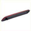 Black plastic rear right bumper reflector light cover with red led strip and molded housing for toyota rav4 2019-2023 back side view