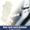 Rear right door lock latch actuator for toyota echo 2000-2005 white plastic with black mounting hole and silver screws shown from back side