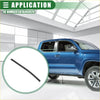 Black rubber windshield wiper blade shown from the back for rear right door window belt weatherstrip on toyota tacoma