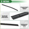 Black rubber rear right door window belt weatherstrip for sealing door gap on toyota tacoma shown from back side