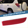 Rear right side bumper reflector for toyota rav4 2006-2012 red textured translucent curved design shown from back side