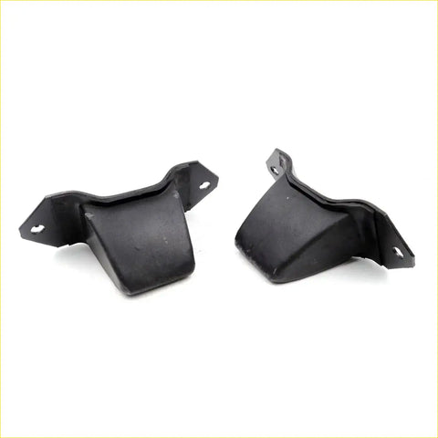 Black rubber rear spring bumper brackets with metal plates for nissan navara d21 ute 1986-1997 back side view