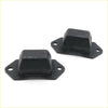 Black rubber rear spring bumper with rectangular base and four mounting holes for toyota hilux 4runner 2005-2015
