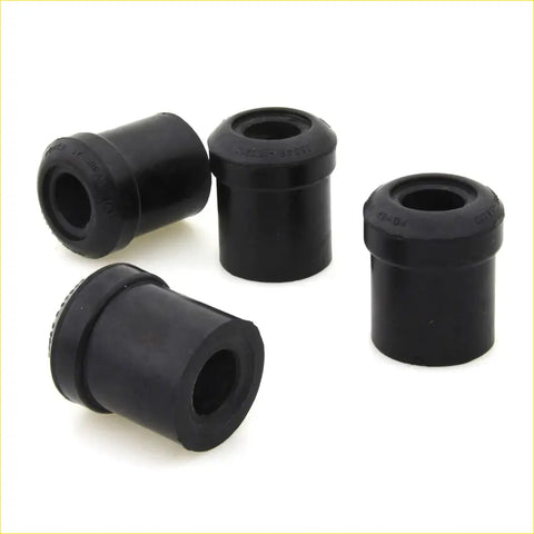 Black rubber rear spring bushings 4pcs with smooth cylindrical shape for datsun nissan ute 620 1972-1979