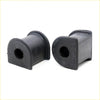 Black rubber rear stabilizer bar bushings with molded text for toyota hilux 1972-1978 shown from the back