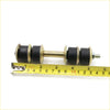 Rear stabilizer link for toyota hilux with black rubber bushing brass metal ends and threaded rod for suspension system