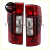 Rear tail brake lights for ford f250 2020-2023 red plastic with clear lens sections and glossy finish back view