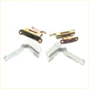 Rear tail gate hinge assembly for toyota hilux revo double cab 2015-2023 with brushed silver metal and brass pivots